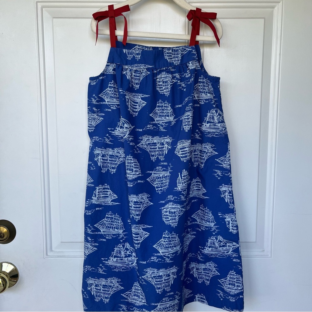 •Hanna Andersson• Nautical Pillowcase Dress - Size 130 (US Size 8)